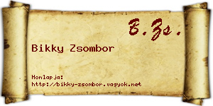 Bikky Zsombor névjegykártya